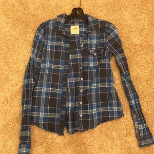 Hollister Blue Flannel